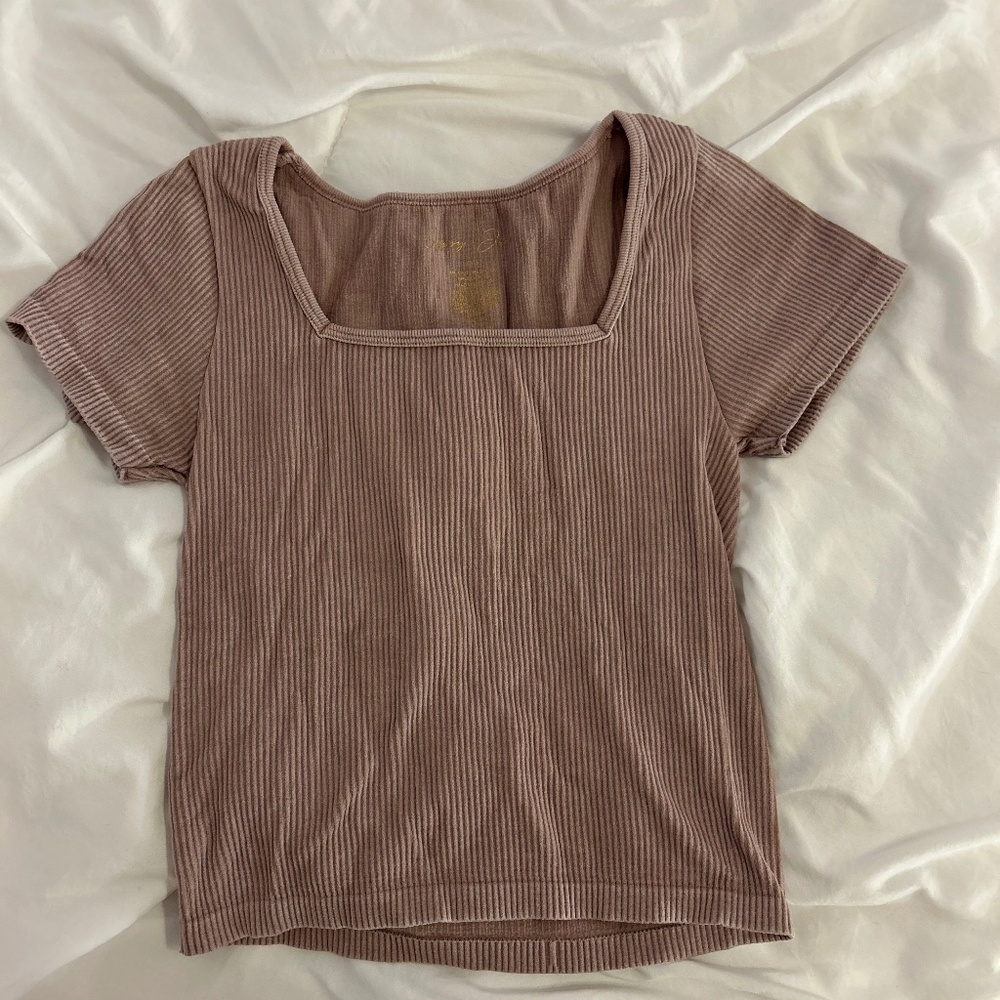 Women’s square neck ribbed top